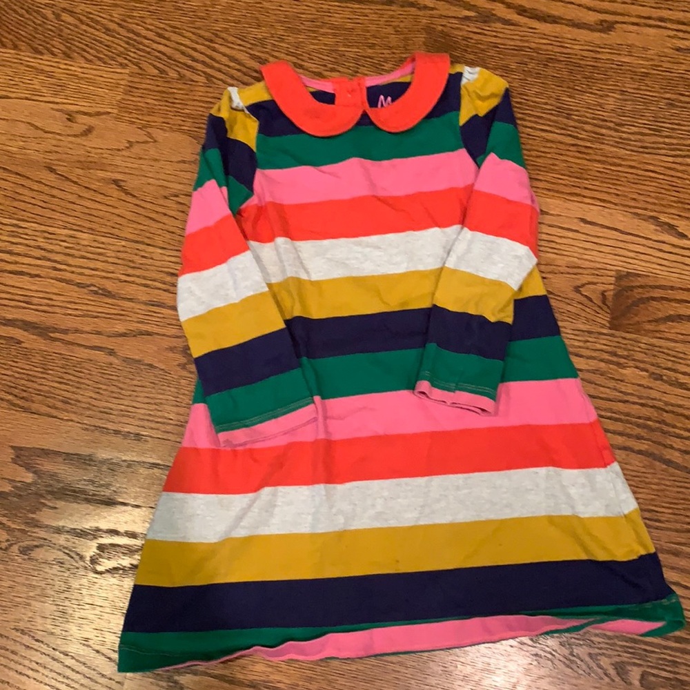 Mini boden striped girls dress